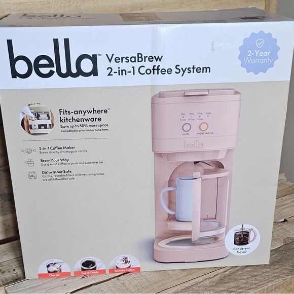 Abella VersaBrew 2-in-1 Coffee System - Pink